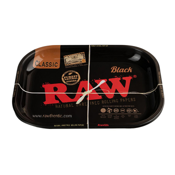 Поднос RAW Black Rolling Tray Дисконт - Уценка - Магазин ТОПовых приборов и аксессуаров для  курения  bongstore.ru